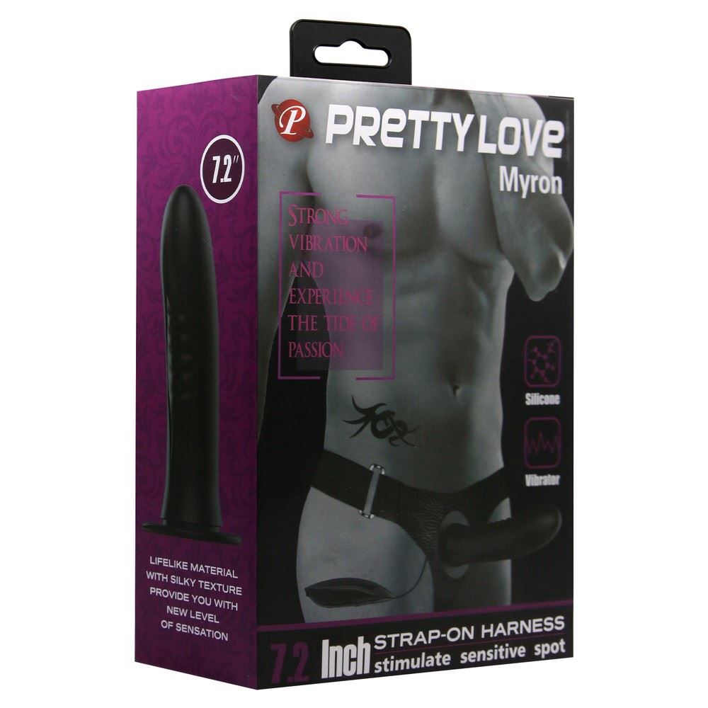 Arnés con Funda Extensora Dildo Vibrador Silicona 18.5 cm Ø 4.8 Myron
